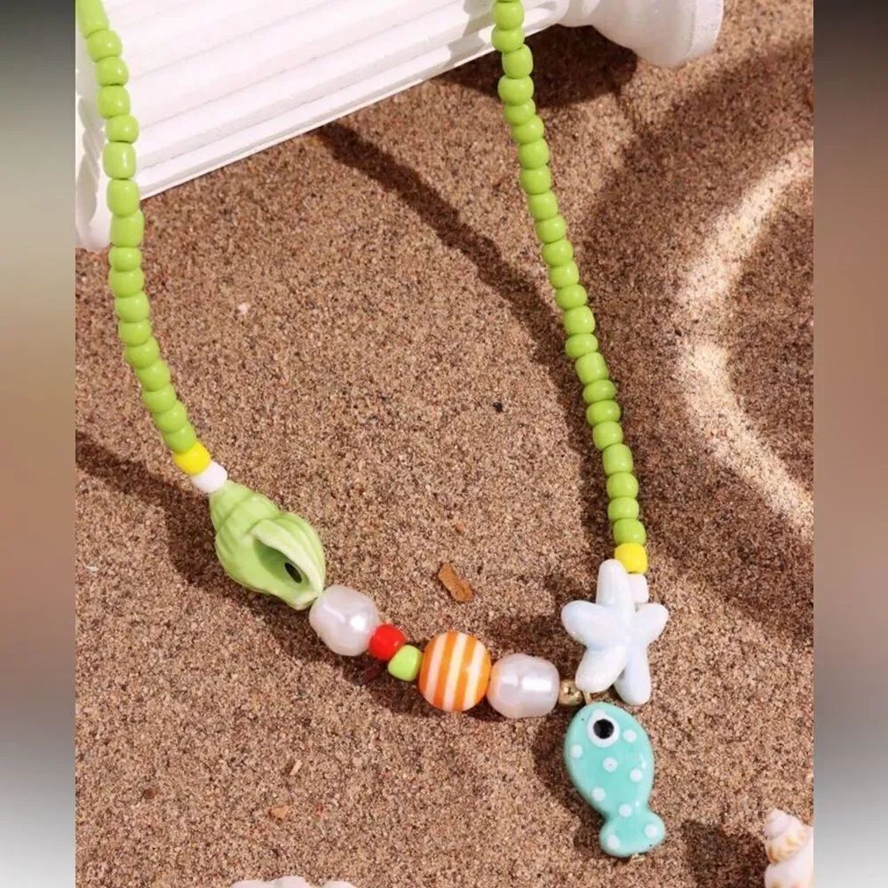 Colorful Beaded Necklace A1434